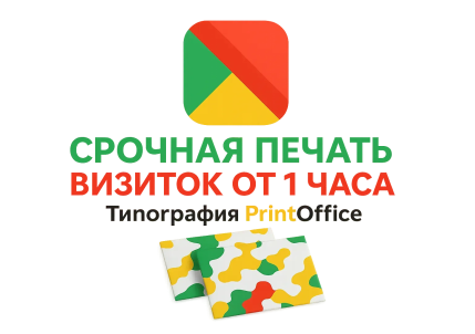 Срочная печать визиток от 1 часа в Москве