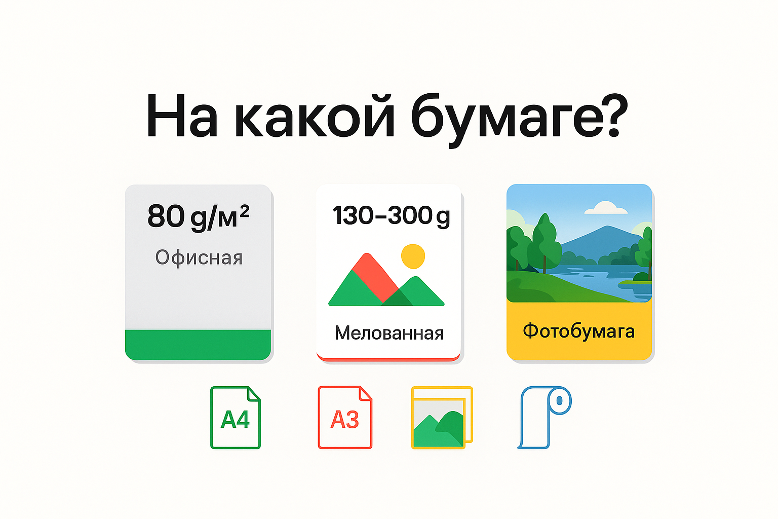 На какой бумаге печатать