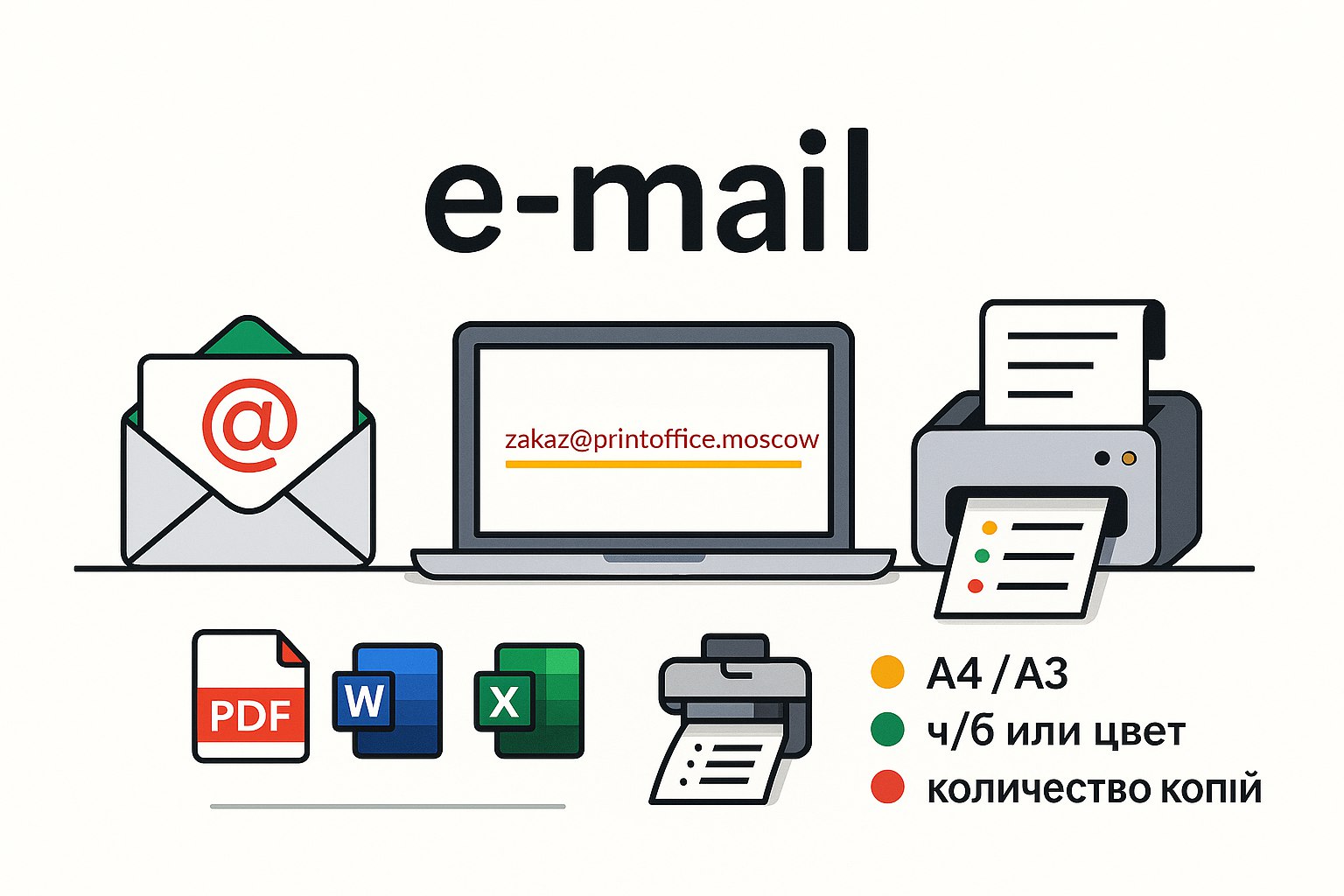 Печать документов через почту