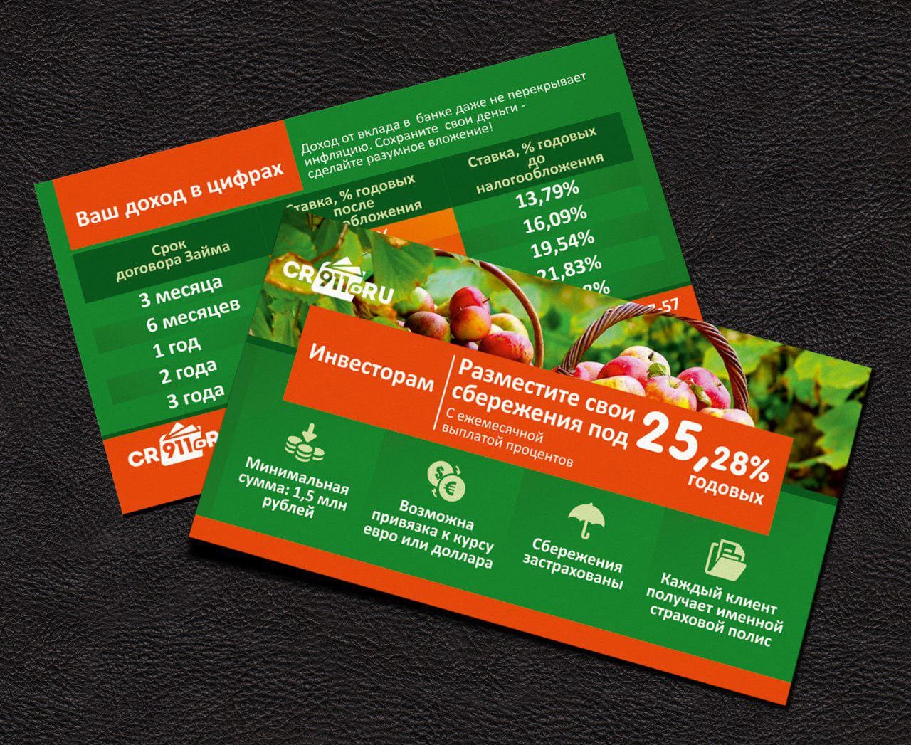 Визитки для -Кредитной огранизации 911 